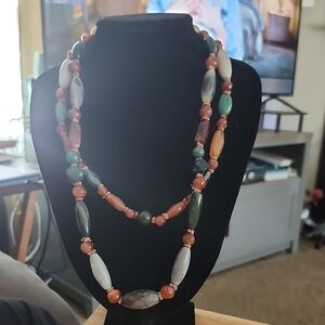 Beaded Necklace with Earthy Tones